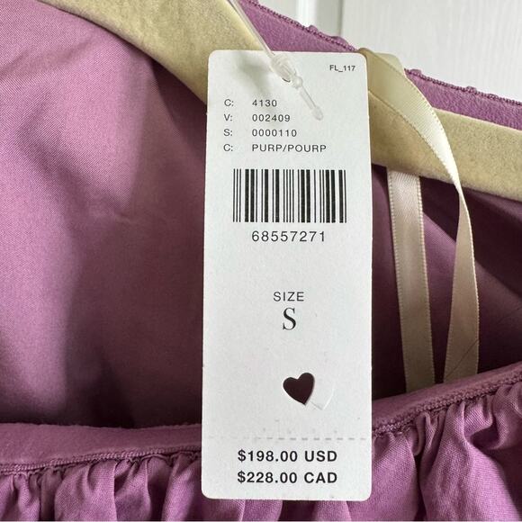 Anthro Corey Lynn Calter Balbina Strapless Mini Dress Ruffle Mauve Small New - Picture 11 of 15